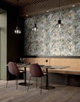 Ambiente con piastrelle di grande formato in pasta bianca della MGM, da 60x120cm della serie C.Art di colore Jungle Natural
