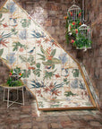 Bagno con piastrelle decorate in Bicottura della Mainzu, della serie Livorno con decoro Decor Sonata