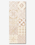 Piastrella da bagno in bicottura decorata da 20x50cm della marca MGM, colorata di beige, spessa 8,5mm, Tipologia A