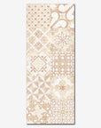 Piastrella da bagno in bicottura decorata da 20x50cm della marca MGM, colorata di beige, spessa 8,5mm, Tipologia B