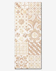 Piastrella da bagno in bicottura decorata da 20x50cm della marca MGM, colorata di beige, spessa 8,5mm, Tipologia C