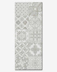 Piastrella da bagno in bicottura decorata da 20x50cm della marca MGM, colorata di grigio, spessa 8,5mm, Tipologia B