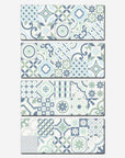 Piastrelle decorate in bicottura "Decoro cementina" della MGM, da 25x60cm della serie Calipso