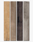 Piastrelle effetto legno in gres porcellanato della Ceramica Rondine, da 15x100cm, serie Aspen in 4 colorazioni