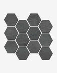 Piastrella ad esagoni in gres porcellanato da 30,5x26,3cm, della MGM,, colore Black