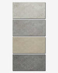 Piastrelle in gres porcellanato della Cotto Petrus, da 60x120cm della serie Prestige, stile trama in 4 colorazioni