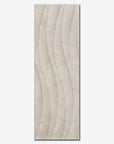 Piastrella in 3D in pasta bianca della Cotto Petrus stile onda satinata, da 25x75cm della serie Columbia colore Light
