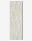 Piastrella in 3D effetto cemento in pasta bianca della Cotto Petrus, da 25x75cm della serie Harvard Wave, colore Pearl Lucido