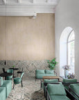 Salotto con Decoro Fusion Bjoux Palette 60x60cm Effetto Cemento in Gres Porcellanato