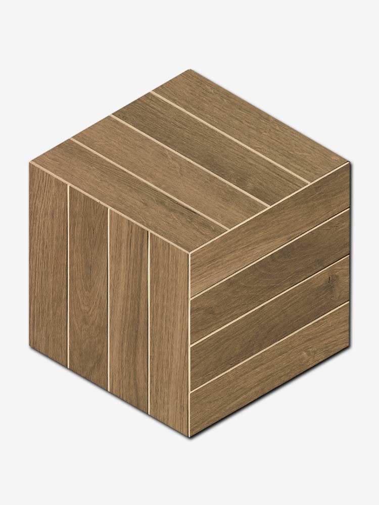 Fapnest Cube Mosaico in gres porcellanato della FAP, da 37,5x43cm, colore Oak