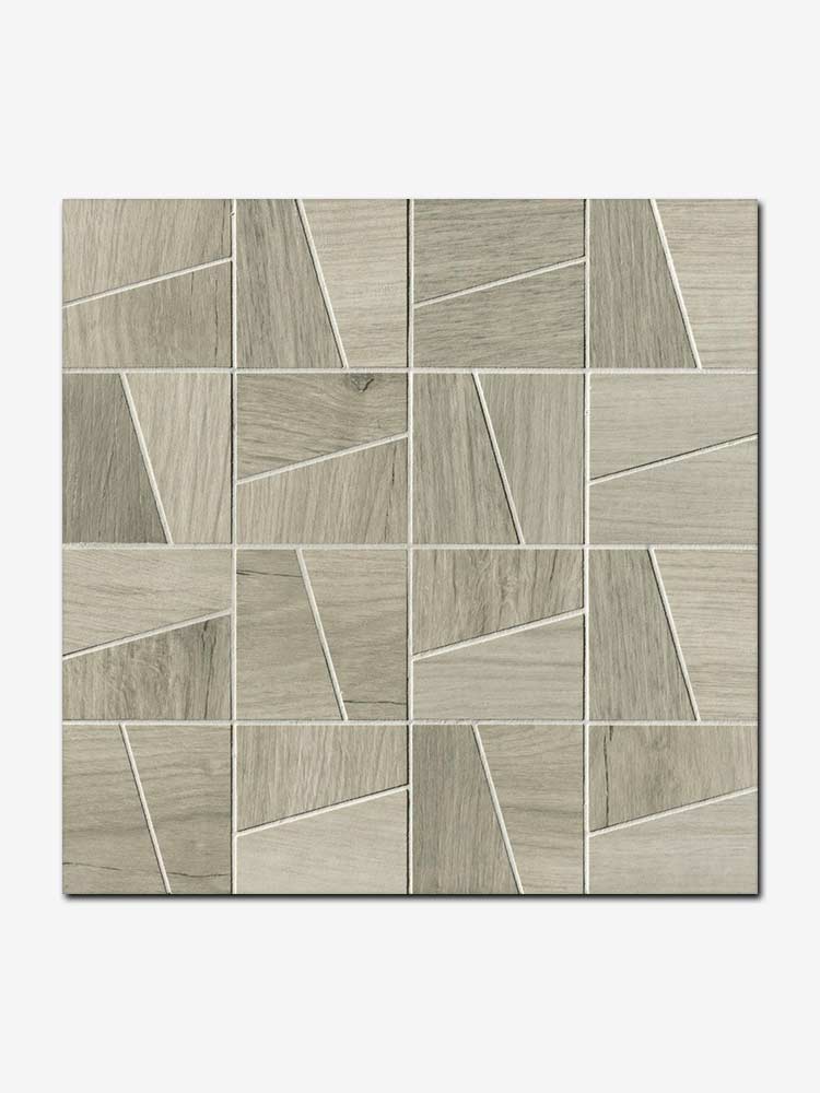 Fapnest Slash Mosaico in gres porcellanato della FAP, da 30x30cm, colore Silver