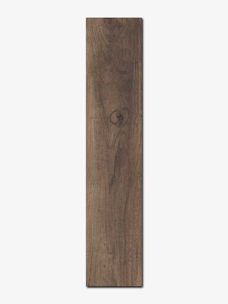 Piastrella effetto legno in gres porcellanato della Ceramica Rondine, da 20,5x100cm serie Aspen, colore Brown