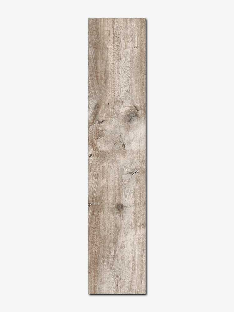 Piastrella effetto legno in gres porcellanato della Ceramica Rondine, da 20,5x100cm serie Aspen, colore Greige