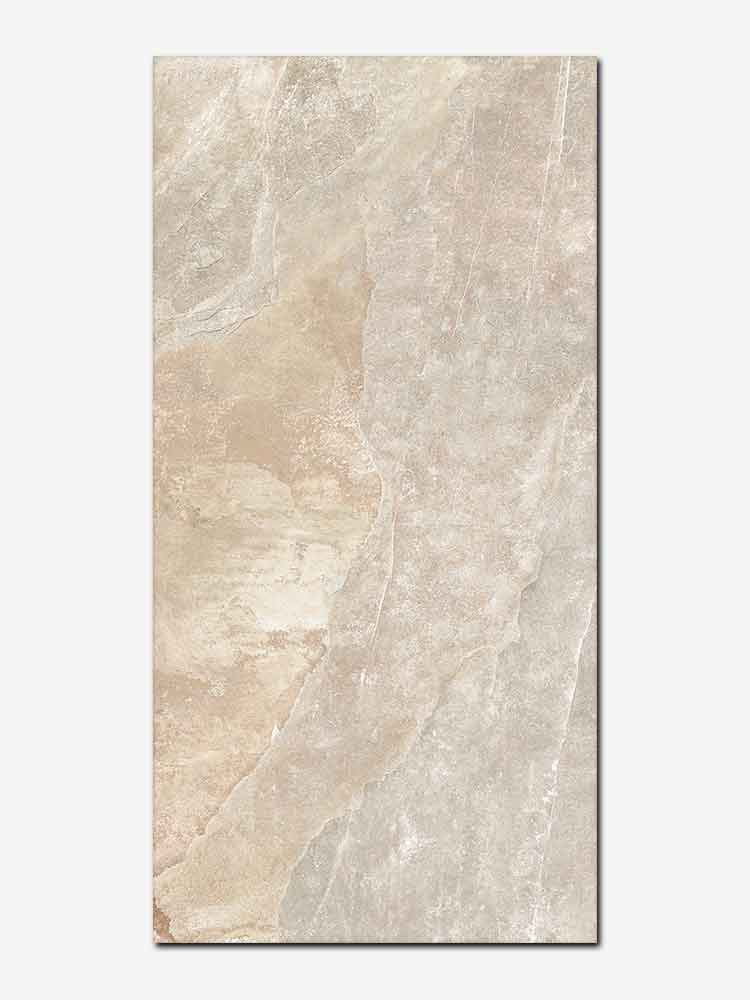 Piastrella effetto pietra in gres porcellanato della Ceramica Rondine, da 30,5x60,5cm serie Ardesie, colore Beige