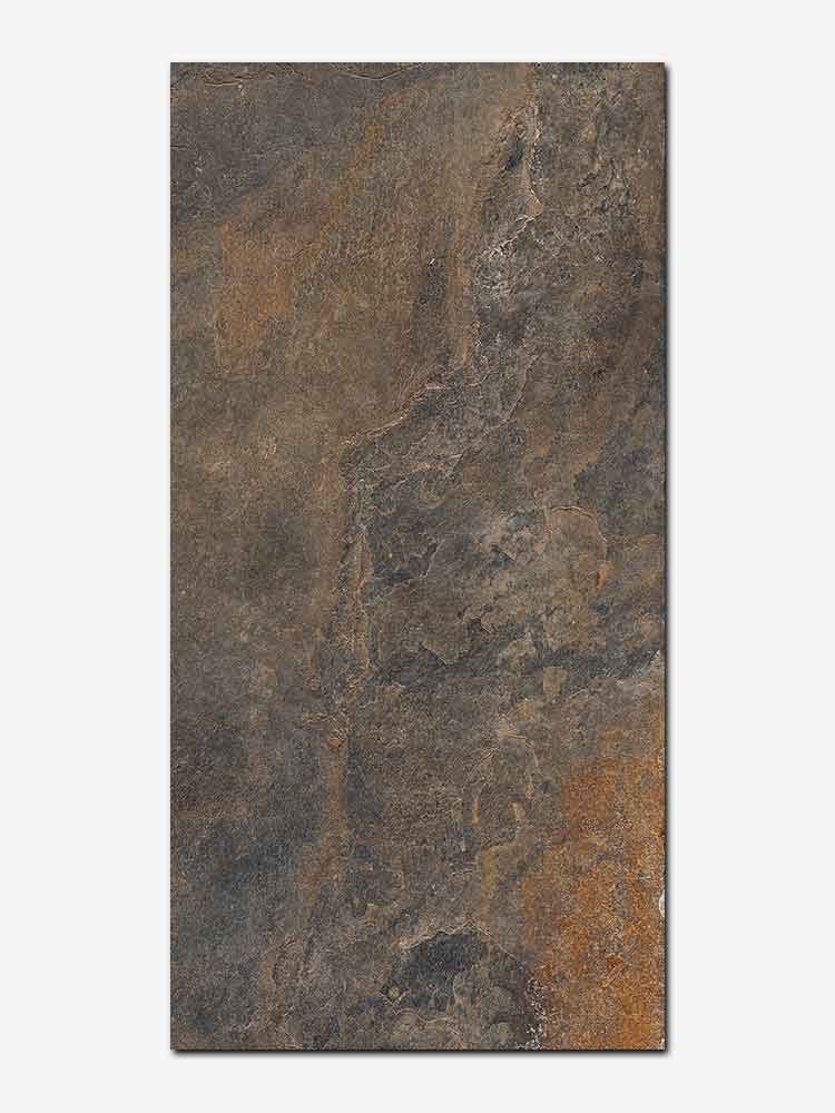 Piastrella effetto pietra in gres porcellanato della Ceramica Rondine, da 30,5x60,5cm serie Ardesie, Multicolor