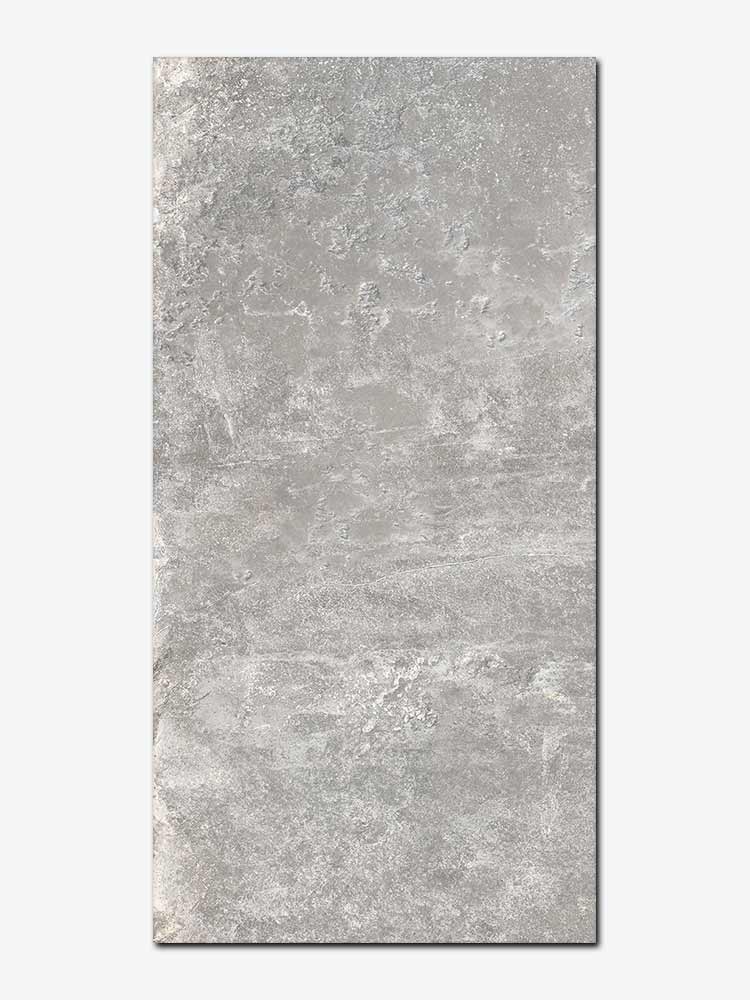 Piastrella effetto pietra in gres porcellanato della Ceramica Rondine, da 30x60cm serie Ardesie, colore Grey