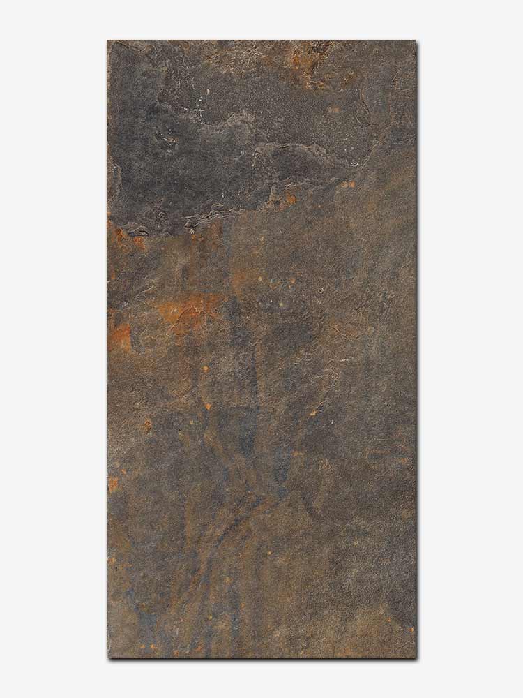 Piastrella effetto pietra in gres porcellanato della Ceramica Rondine, da 30x60cm serie Ardesie, Multicolor