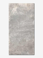 Piastrella effetto pietra in gres porcellanato della Ceramica Rondine, da 60x120cm serie Ardesie, colore Grey