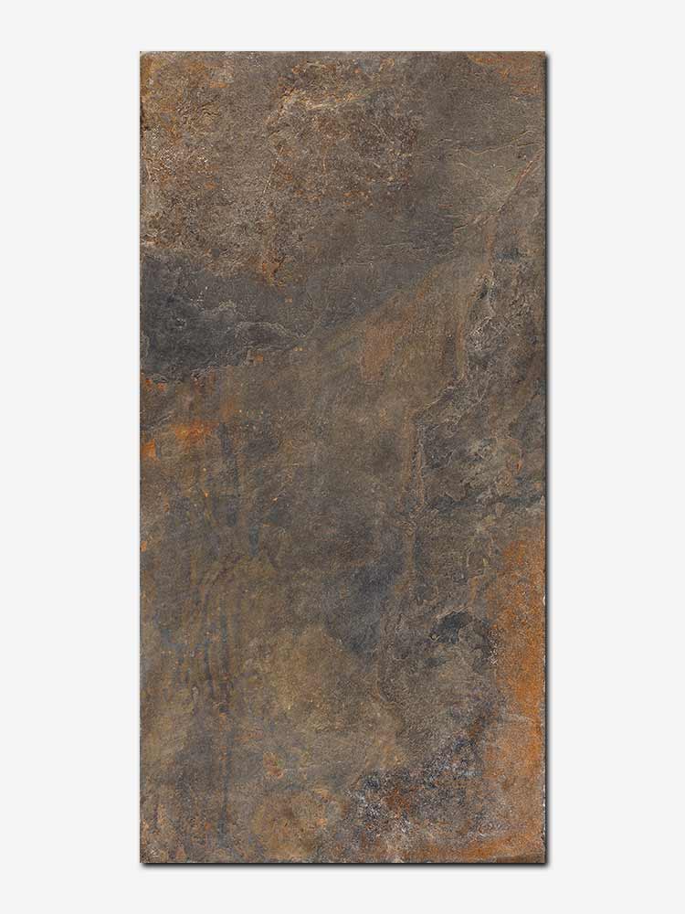 Piastrella effetto pietra in gres porcellanato della Ceramica Rondine, da 60x120cm serie Ardesie, Multicolor