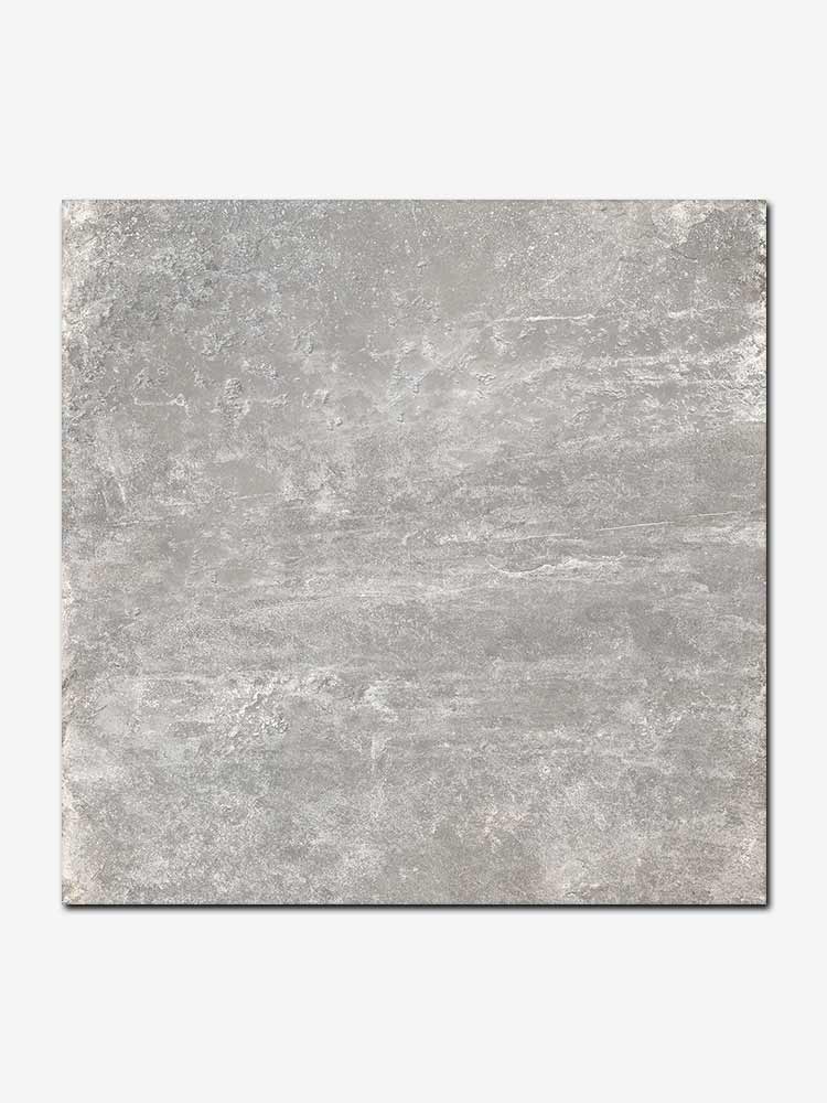 Piastrella effetto pietra in gres porcellanato della Ceramica Rondine, da 60x60cm serie Ardesie, colore Grey