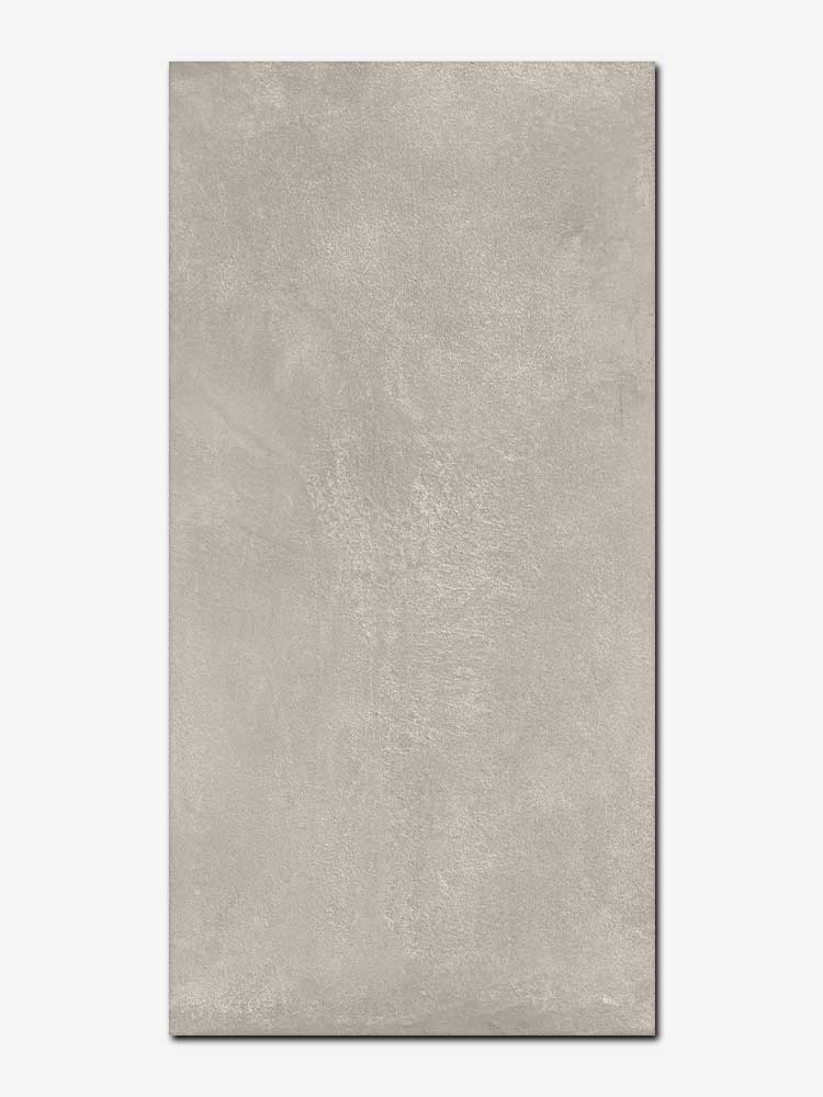 Piastrella in gres porcellanato della MGM, da 40x80cm della serie Hangar di colore Taupe