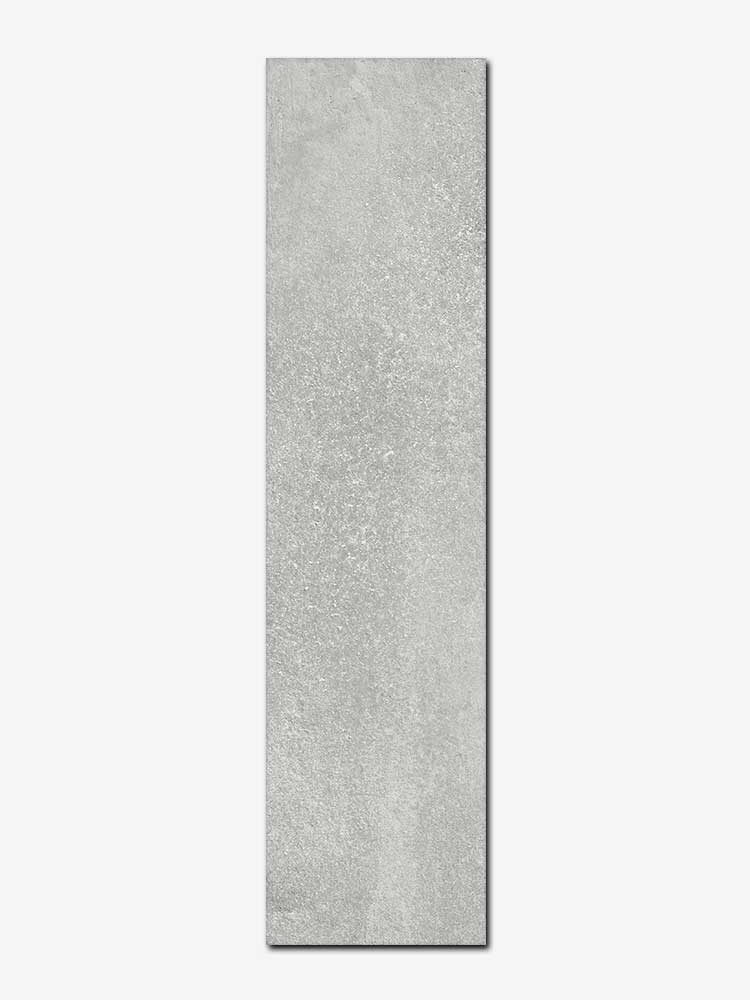 Piastrella in gres porcellanato della MGM, da 7,5x30cm della serie Hangar di colore Grey