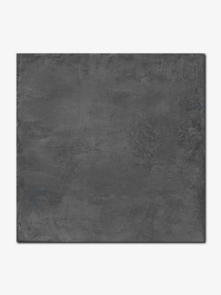 Piastrella in gres porcellanato della MGM, da 80x80cm della serie Hangar di colore Black