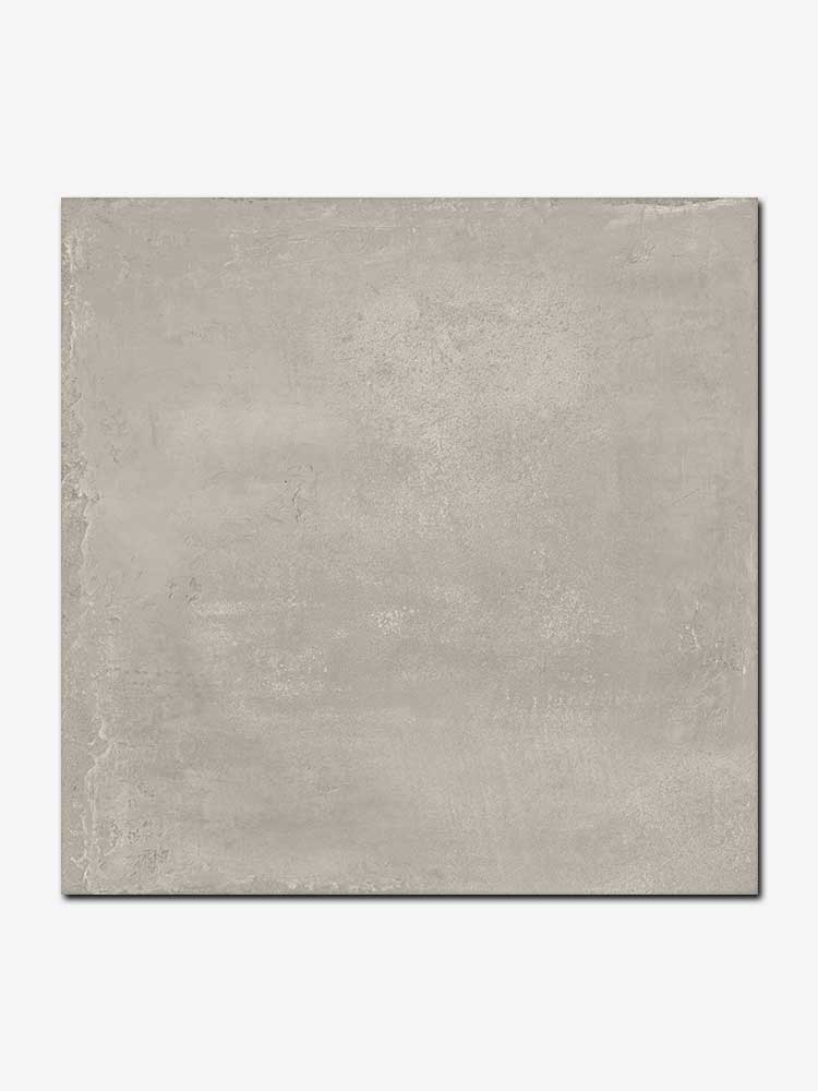 Piastrella in gres porcellanato della MGM, da 80x80cm della serie Hangar di colore Taupe