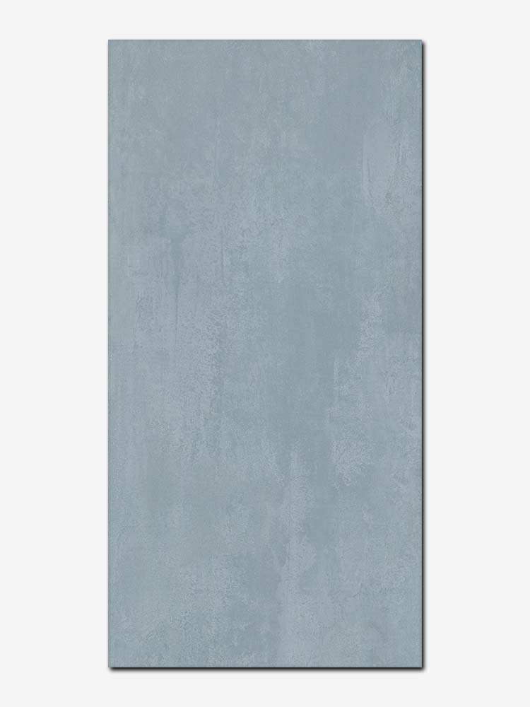 Piastrella in gres porcellanato effetto cemento da 60x120cm, della Cotto Petrus, colore Azzurro Antico