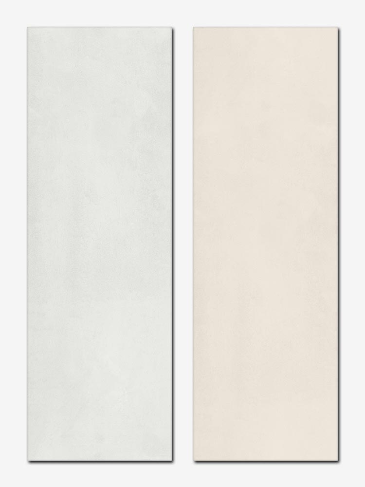  Piastrelle in pasta bianca della Cotto Petrus, da 25x75cm della serie Village Color tinta unita, in 2 colorazioni 