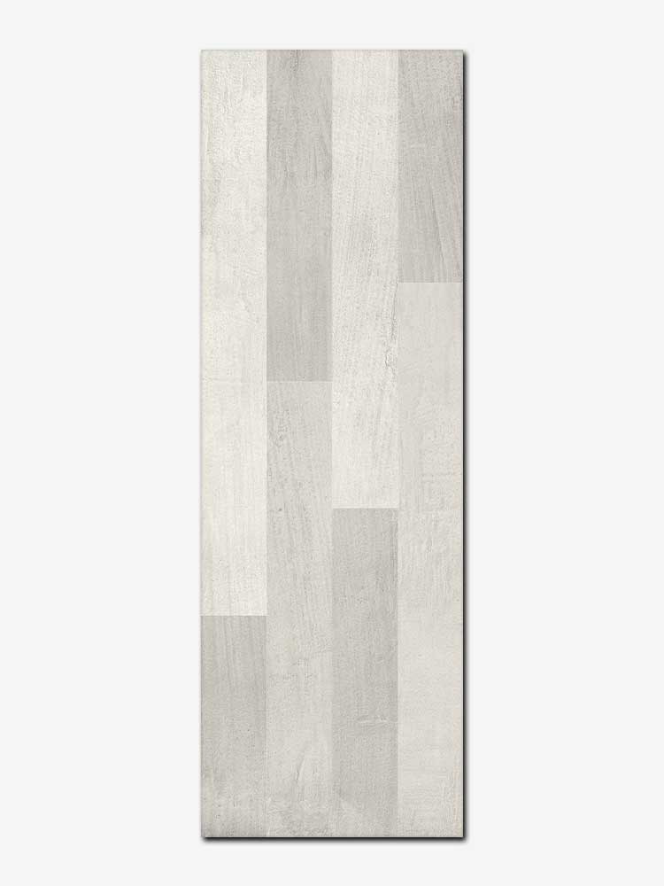 Piastrella in pasta bianca della MGM, da 25x75cm della serie Loft stile Brick Wall, colore Grey