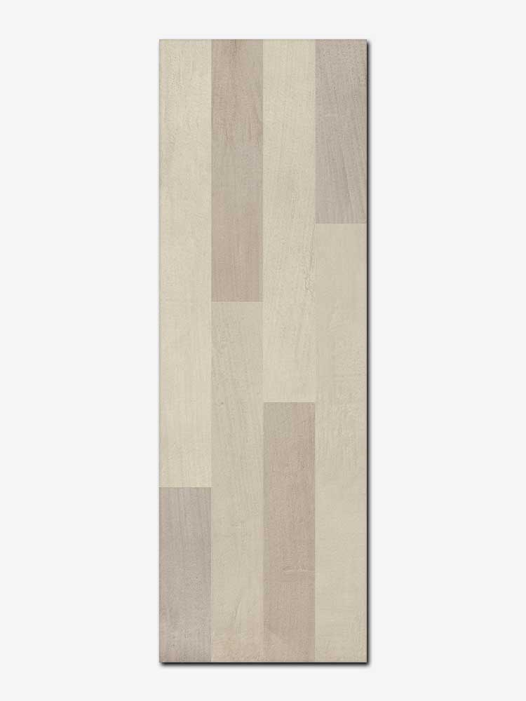 Piastrella in pasta bianca della MGM, da 25x75cm della serie Loft stile Brick Wall, colore Taupe